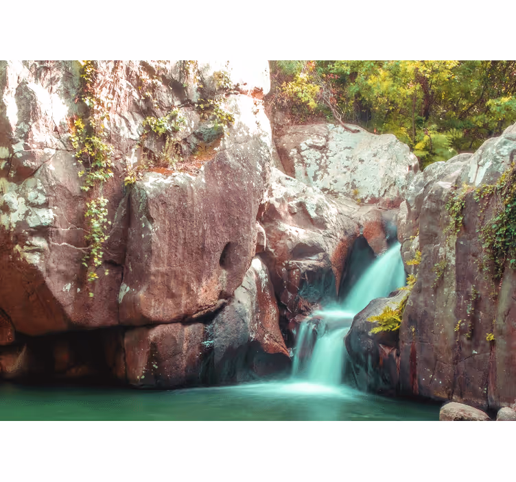 Mural de parede natureza paisagem de cachoeira tranquila - TenStickers