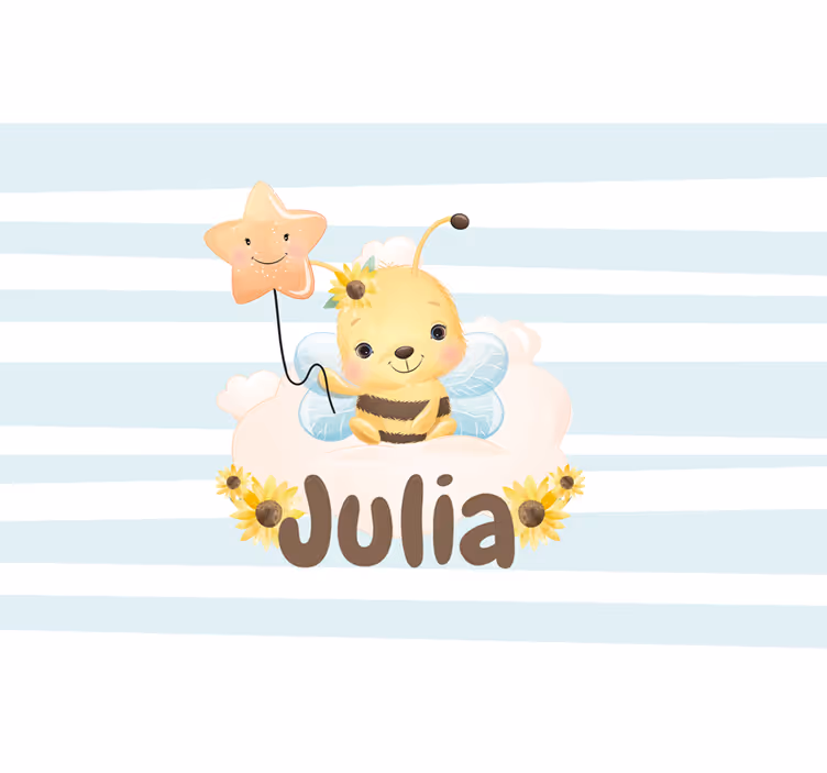 Mural de parede bebés personagem abelha fofa - TenStickers
