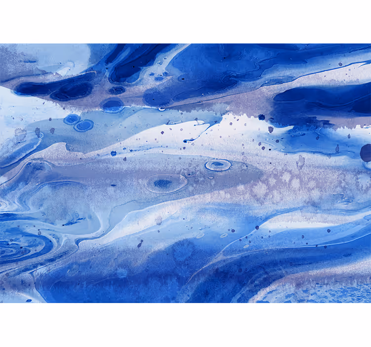 Fotomural para casa de banho aquarela azul - TenStickers
