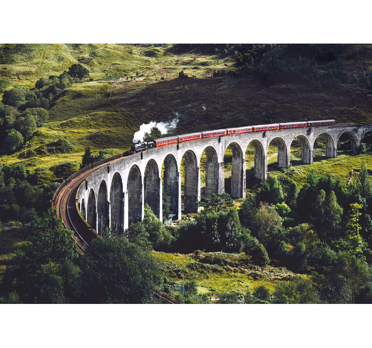 Fotomurais cidades e países ponte ferroviária icônica - TenStickers
