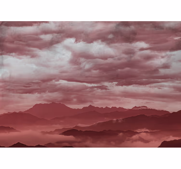 Mural de parede montanha paisagem montanhosa mística - TenStickers