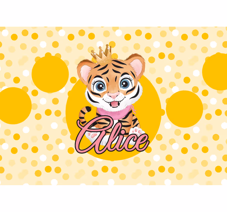 Mural de parede animais caráter de tigre fofo - TenStickers
