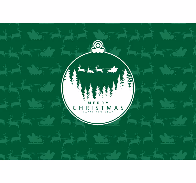 Mural de parede natal paisagem invernosa alegre - TenStickers