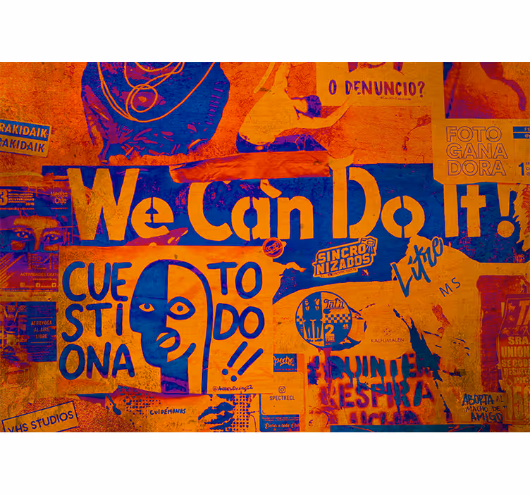 Mural de parede de arte urbana expressão empoderada - TenStickers