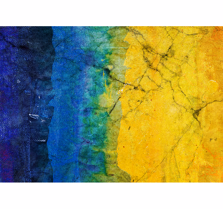 Mural de parede abstrato com misturas de cores vibrantes - TenStickers