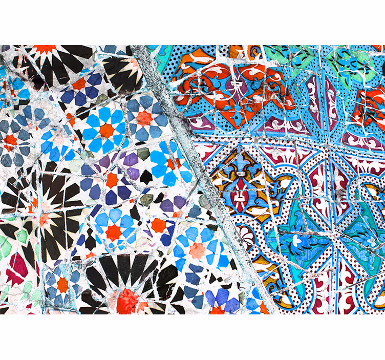 Mural de parede padrões e texturas mosaicos intrincados - TenStickers