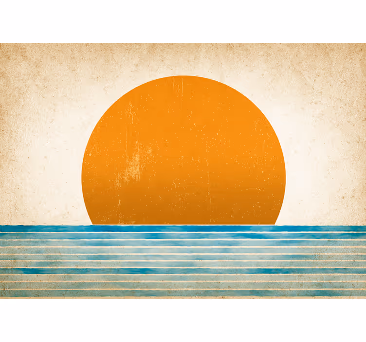 Fotomurais de paisagens pôr do sol sobre a Água - TenStickers