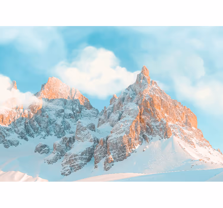 Mural de parede montanha cumes congelados reais - TenStickers
