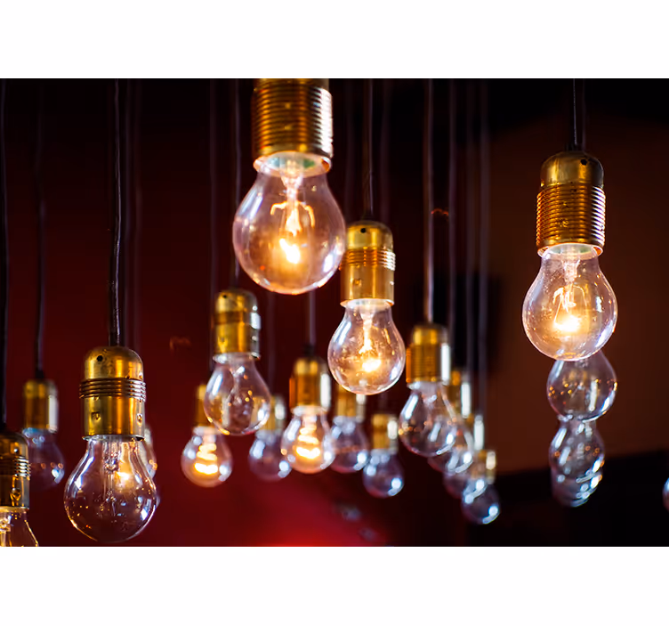 Mural de parede veículos luminária com lâmpadas edison - TenStickers