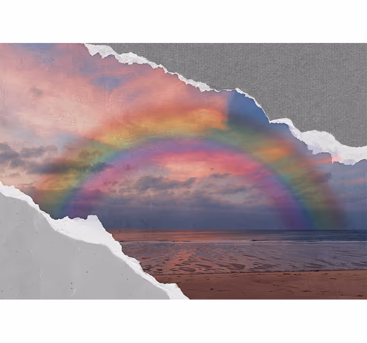 Mural de parede céu arco-íris vibrante - TenStickers