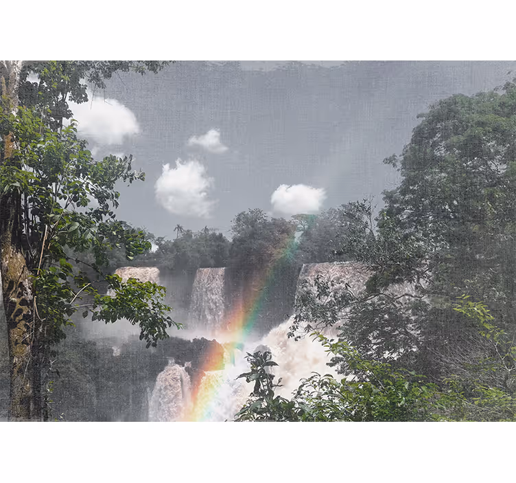 Mural de parede cascatas cena de cachoeira na floresta - TenStickers