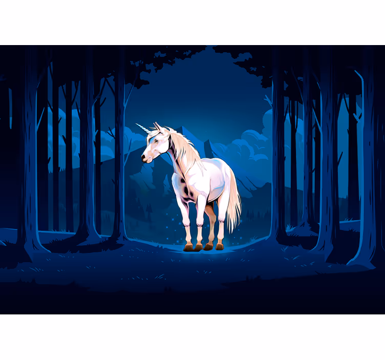 Mural de parede fantasía cena de unicórnio majestoso - TenStickers