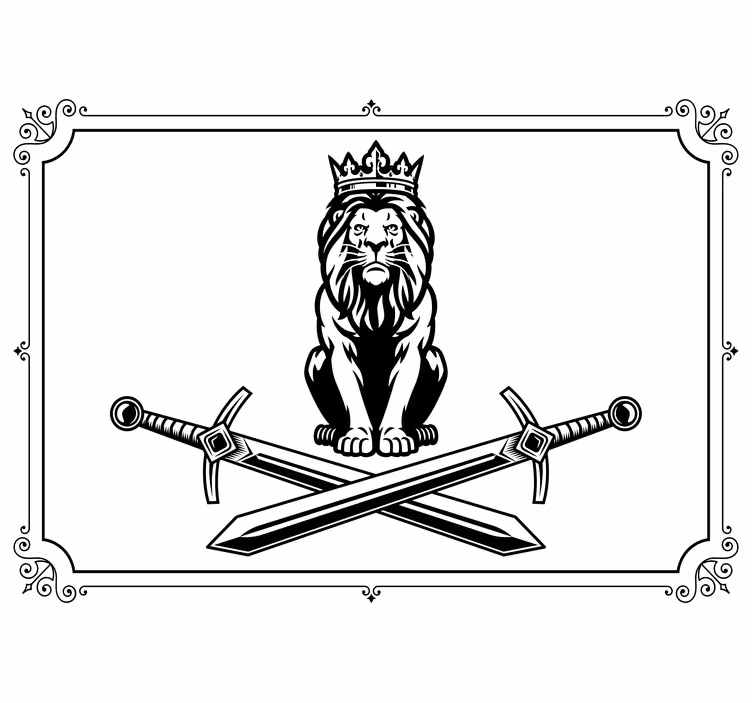 Mural de parede leões Ícone de leão majestoso - TenStickers