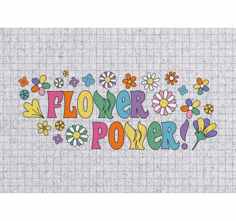 Fotomurais flores com design poder das flores - TenStickers