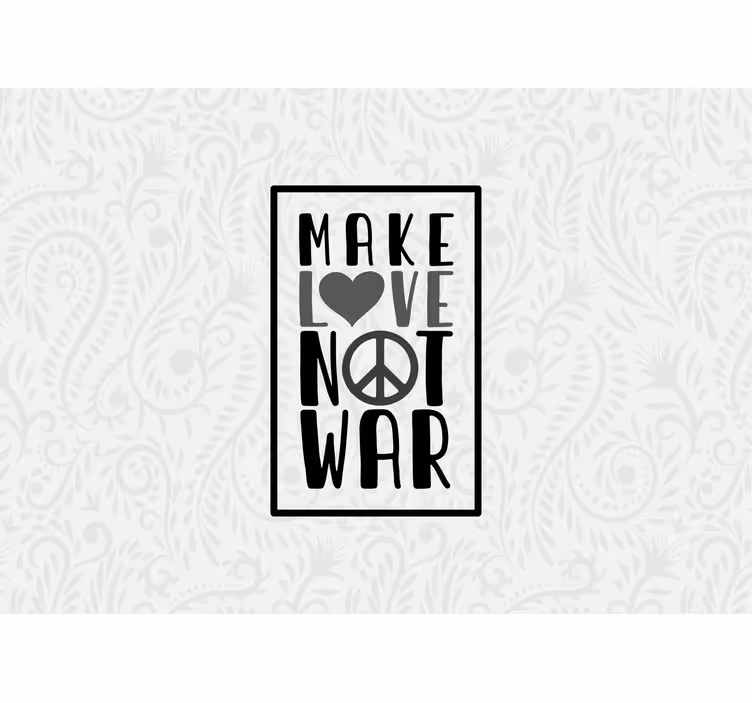 Mural de parede amor faça amor, não guerra - TenStickers