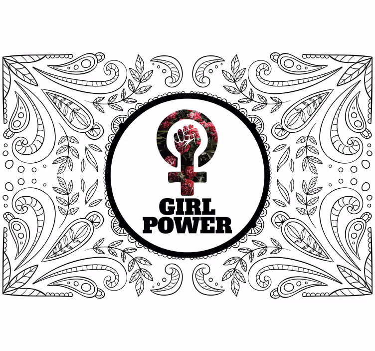 Mural de parede com frases de empoderamento feminino - TenStickers