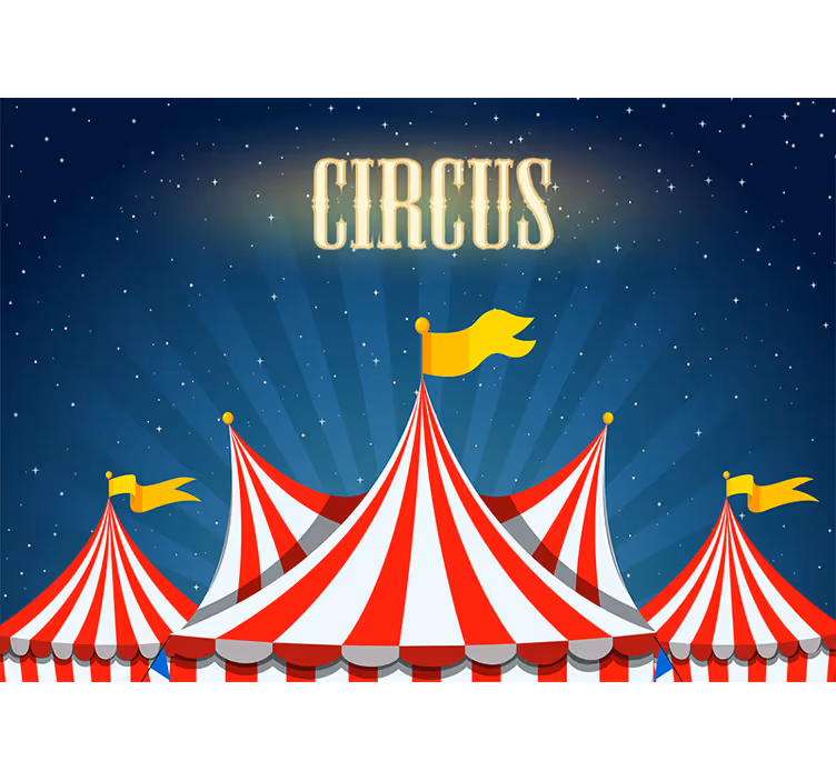 Fotomurais modernos Tendas de circo à noite - TenStickers
