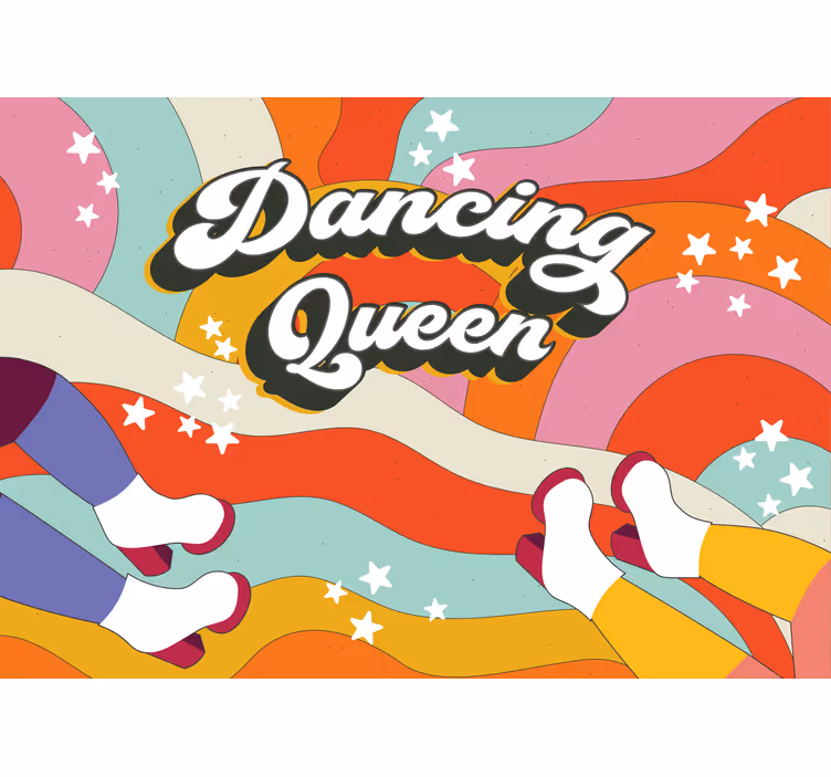 Mural de parede música vibes da rainha da dança - TenStickers