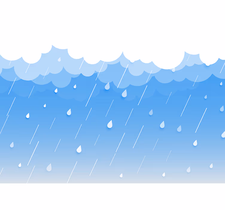 Fotomural para casa de banho nuvens chuvosas - TenStickers