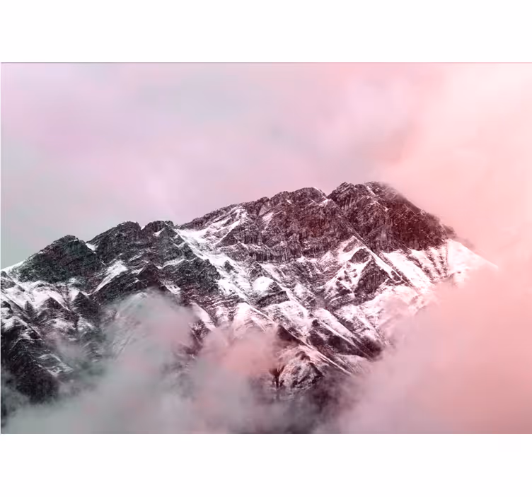 Mural de parede montanha pico da montanha neve - TenStickers