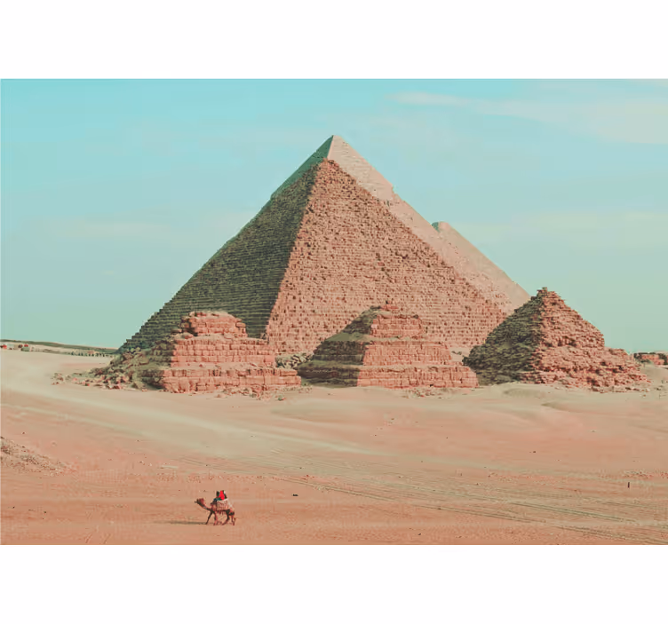 Fotomurais cidades e países pyramides e imagens de camelos - TenStickers