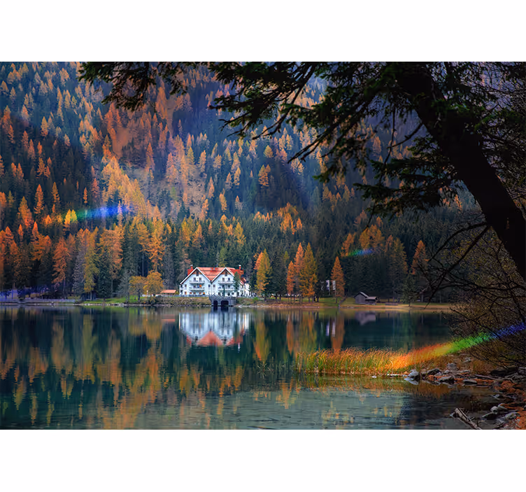 Fotomurais de paisagens eco sereno da montanha - TenStickers