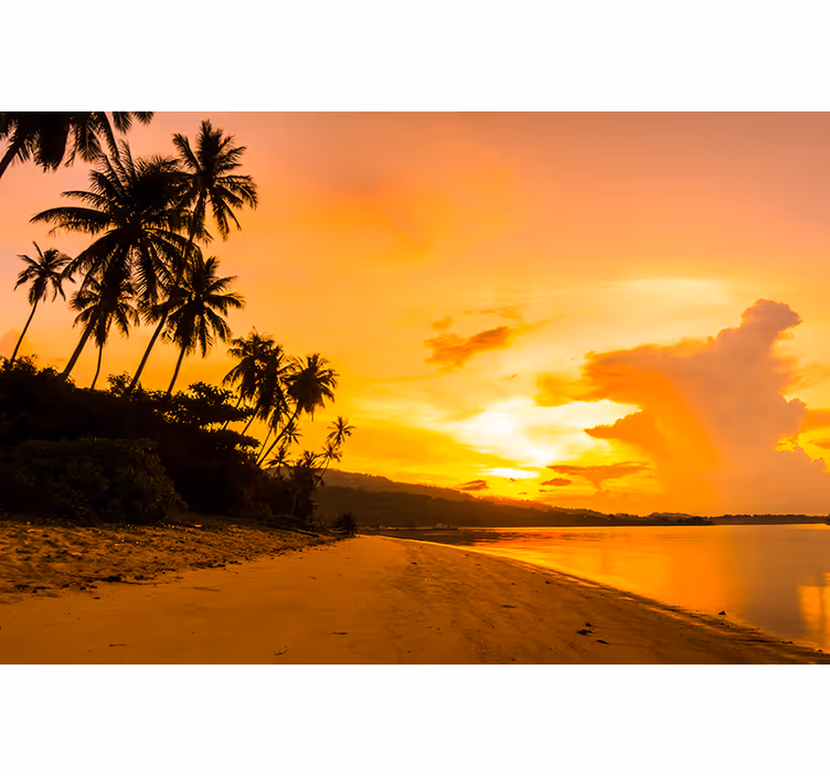Fotomurais de paisagens serenidade do pôr do sol tropical - TenStickers