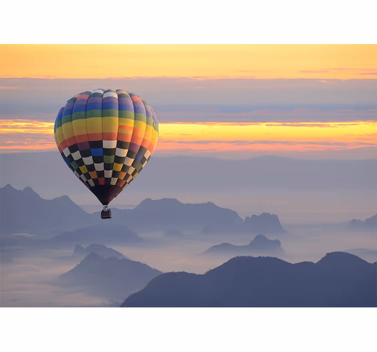Fotomurais de paisagens Cores estéticas de balão de ar quente - TenStickers