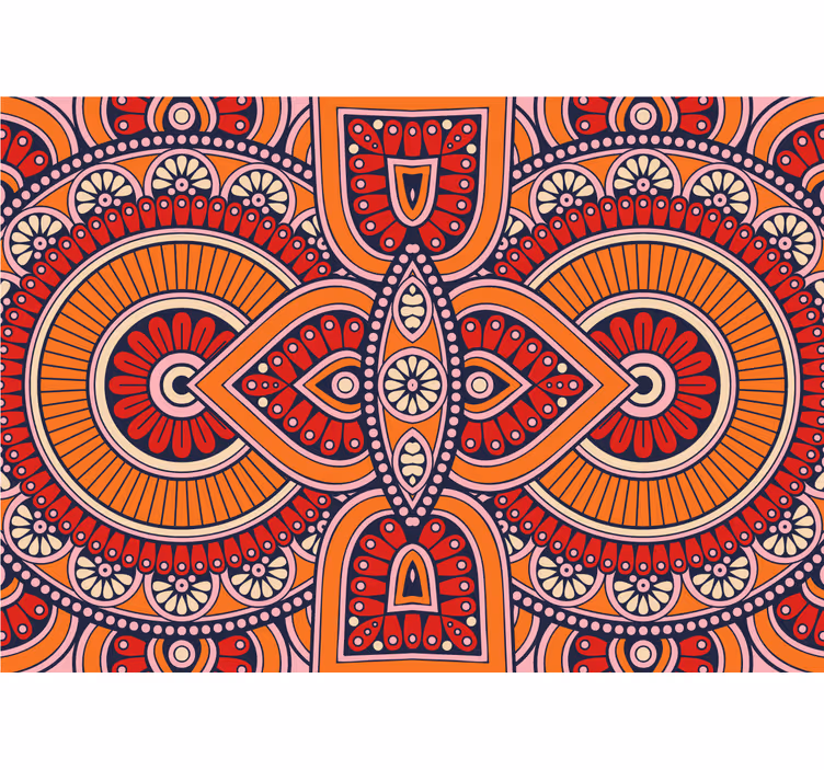 Mural de parede mandalas com motivos circulares elaborados - TenStickers