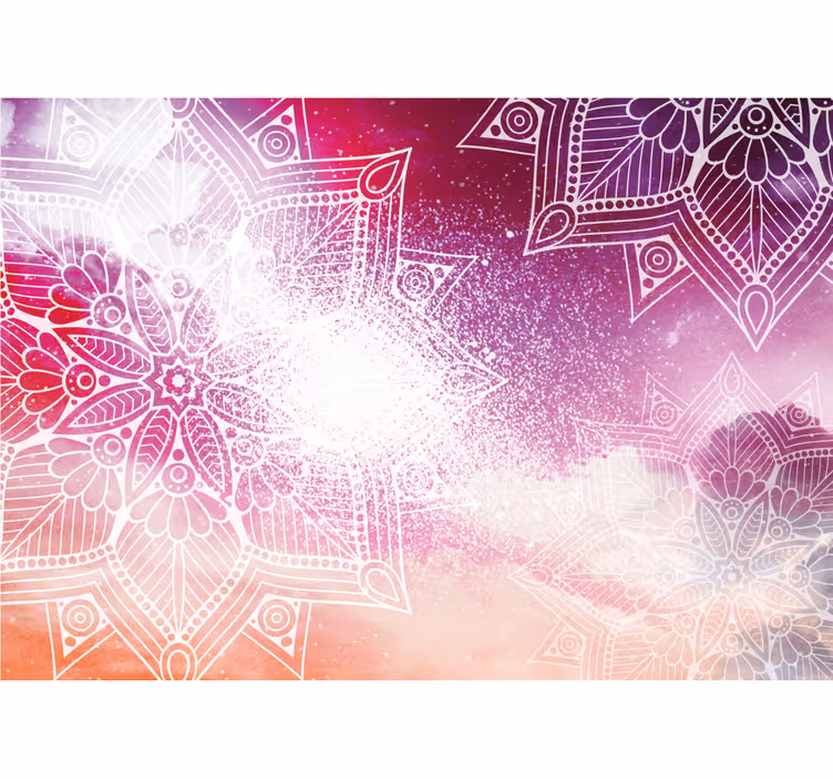 Mural de parede mandalas com motivos elaborados - TenStickers