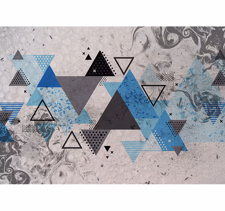 Mural de parede abstrato composição geométrica - TenStickers