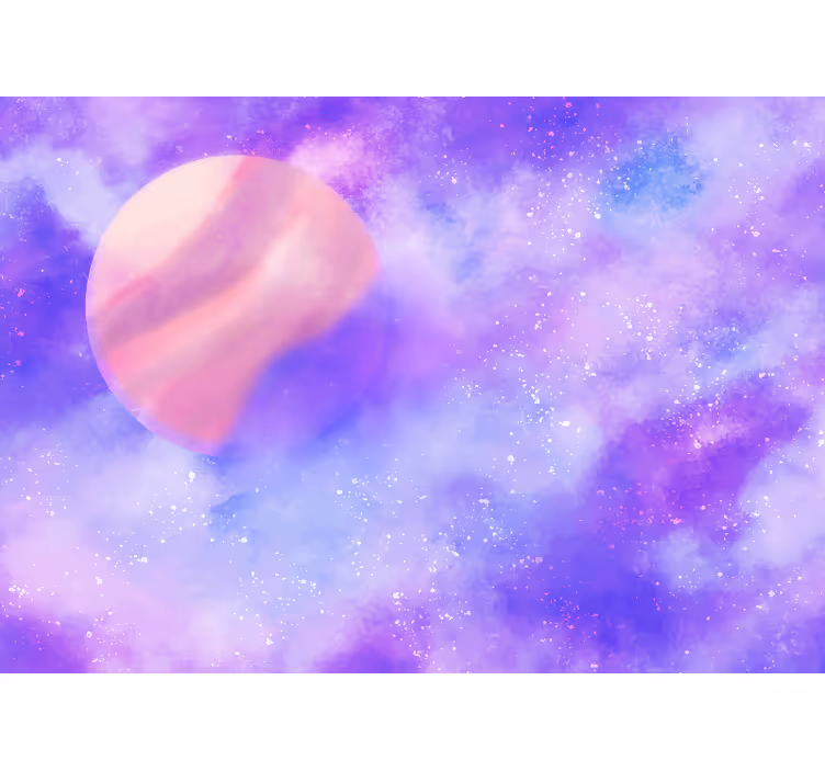 Mural de parede espaço esfera planetária cósmica - TenStickers