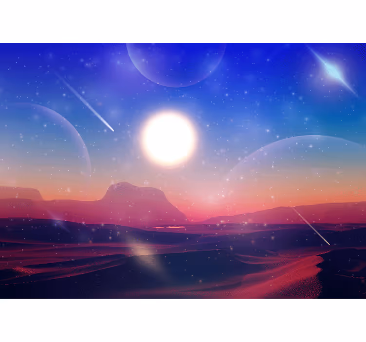 Mural de parede espaço mundo dos sonhos celestiais - TenStickers