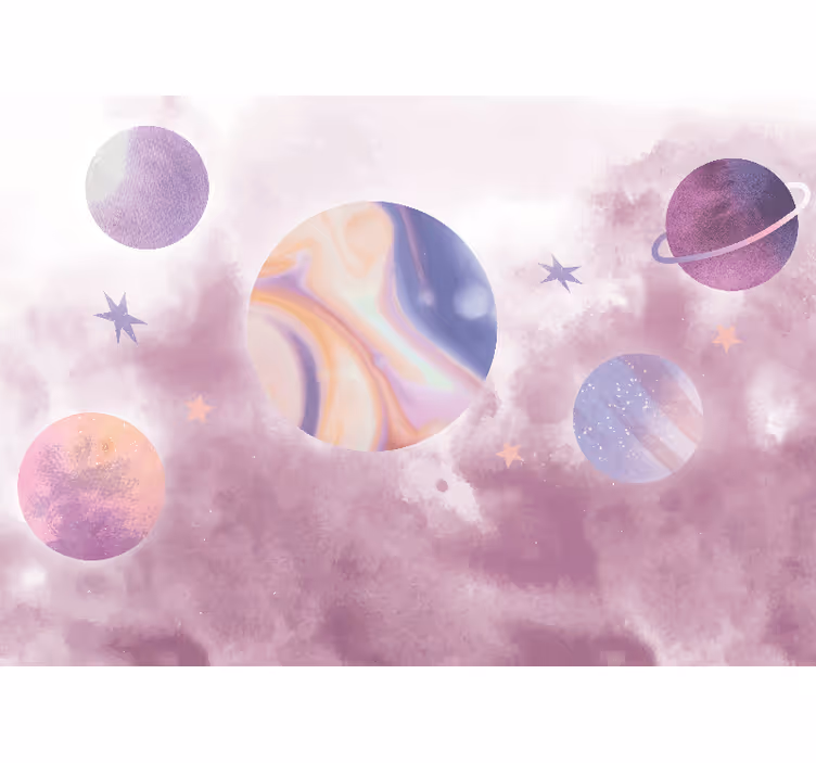 Mural de parede espaço design planetário celestial - TenStickers
