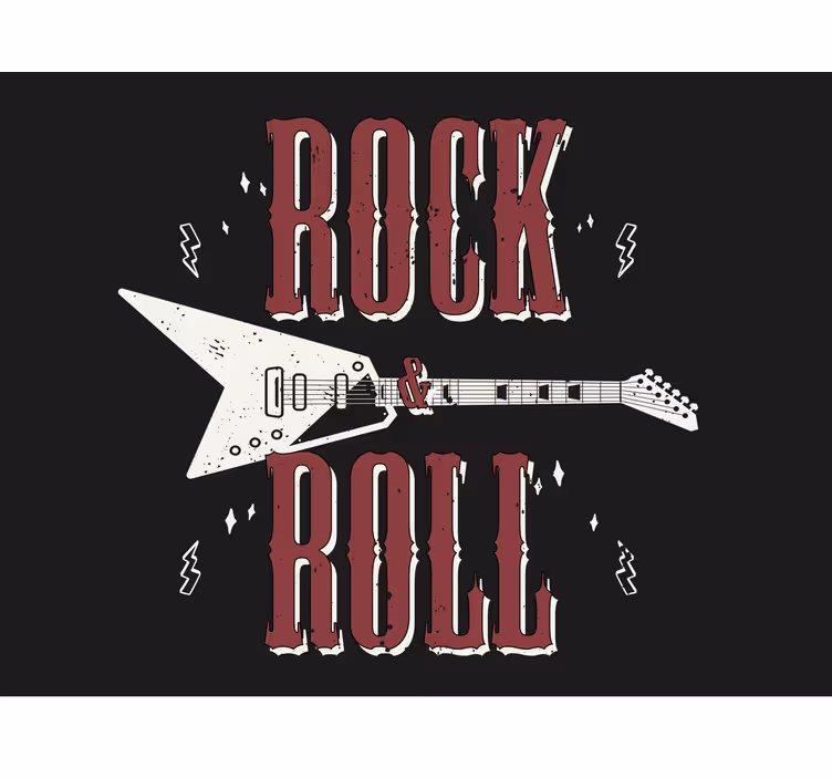 Mural de parede música design de guitarra rock - TenStickers