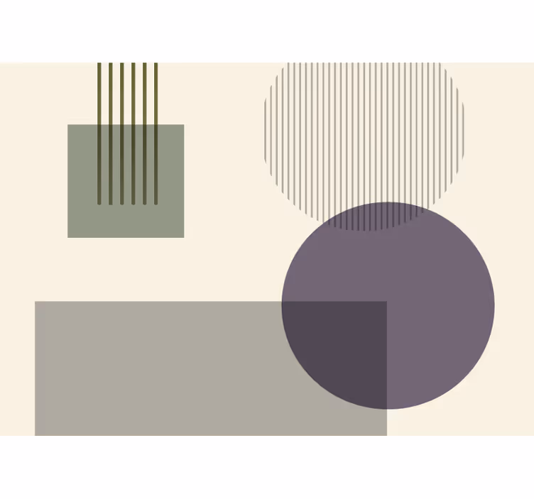 Mural de parede abstrato formas geométricas em jogo - TenStickers