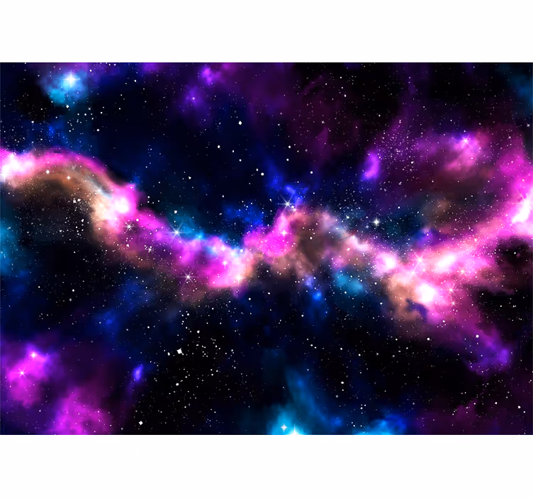 Mural de parede espaço paisagem de nebulosa cósmica - TenStickers