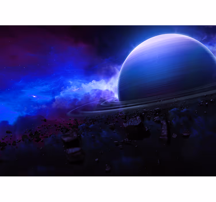 Mural de parede espaço vista planetária estrelada - TenStickers
