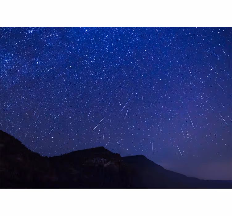 Mural de parede montanha noite de cometas celestiais - TenStickers