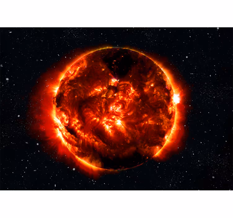Mural de parede espaço efeito explosão solar - TenStickers