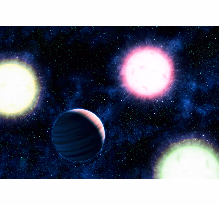 Mural de parede espaço paisagem planetária celestial - TenStickers