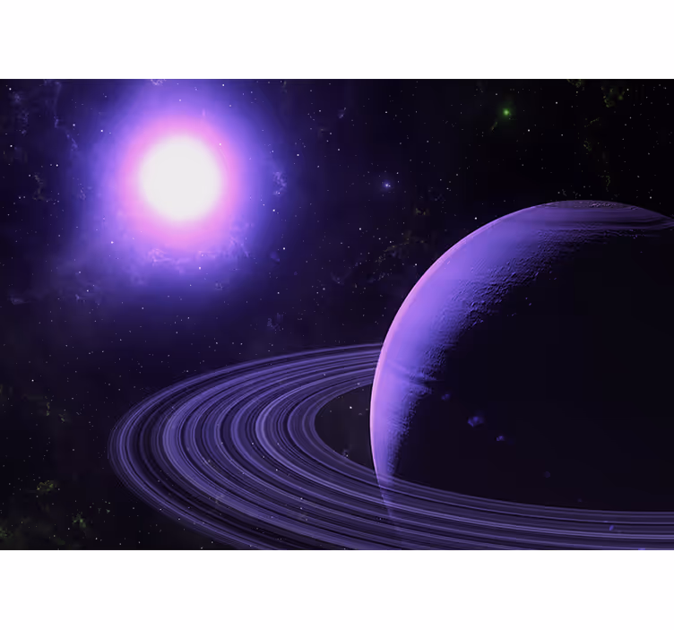 Mural de parede espaço cena planetária violeta - TenStickers