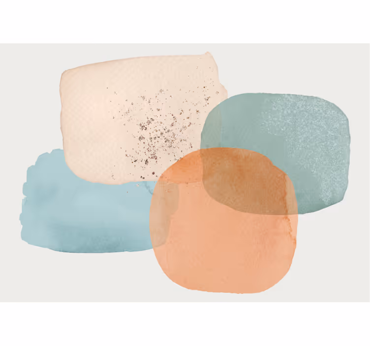 Mural de parede abstrato formas circulares suaves - TenStickers