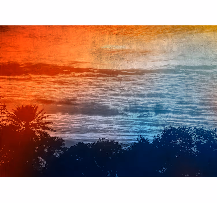 Fotomurais de paisagens crepúsculo sobre as ondas - TenStickers