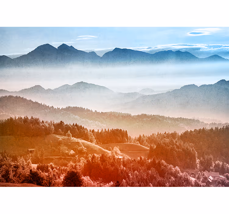 Fotomurais de paisagens paisagem de wilderness montanhosa - TenStickers