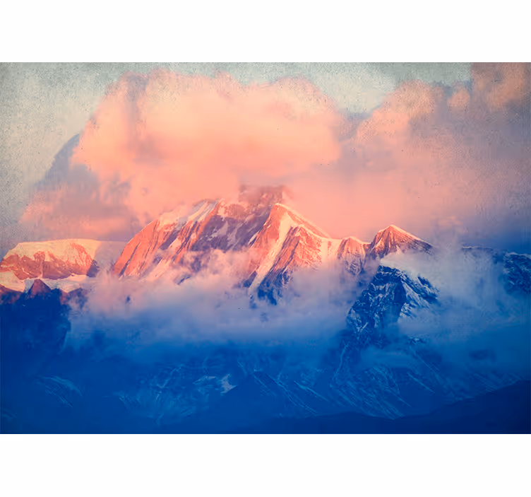 Mural de parede montanha paisagem de pico majestoso - TenStickers