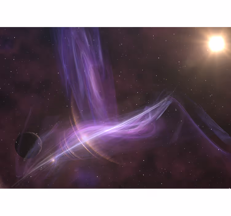 Mural de parede espaço redemoinhos roxos cósmicos - TenStickers