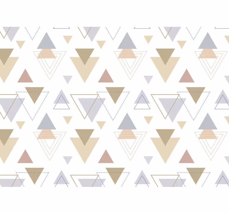 Mural de parede abstrato com padrões triangulares - TenStickers