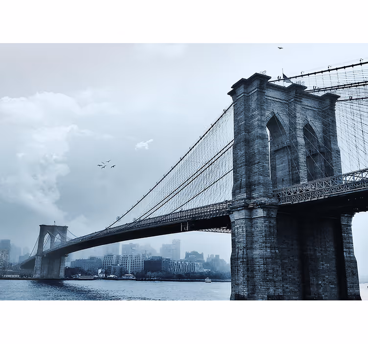 Mural de parede nova york cena da ponte brooklyn - TenStickers