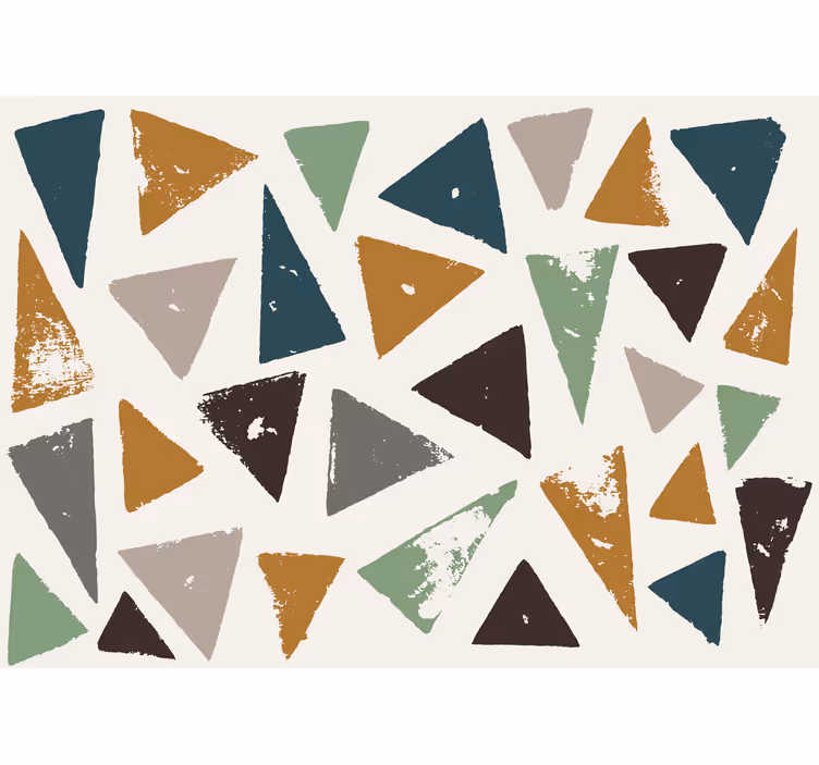 Mural de parede abstrato composição de formas geométricas - TenStickers